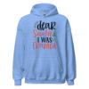 Dear Santa I Was Framed Hoodie | Funny Christmas Sweatshirt – blue front
