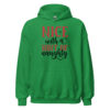Nice With a Hint of Naughty Hoodie | Funny Christmas Sweatshirt – green front