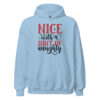 Nice With a Hint of Naughty Hoodie | Funny Christmas Sweatshirt – blue front