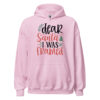 Dear Santa I Was Framed Hoodie | Funny Christmas Sweatshirt – pink front