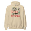 Dear Santa I Was Framed Hoodie | Funny Christmas Sweatshirt – front
