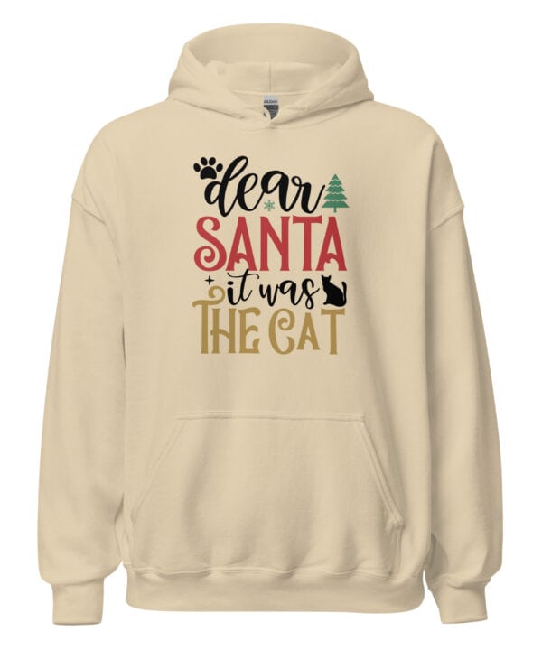 Dear Santa It Was the Cat Hoodie | Funny Christmas Sweatshirt – front