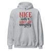 Nice With a Hint of Naughty Hoodie | Funny Christmas Sweatshirt – grey front