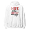Nice With a Hint of Naughty Hoodie | Funny Christmas Sweatshirt – white front